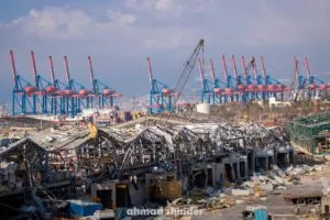 Port of Beirut after blast